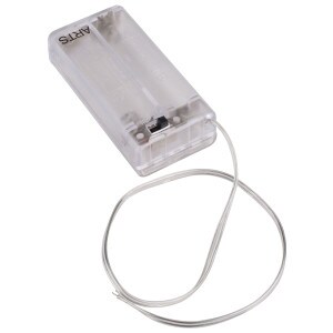 2 x AA Transparent Battery Holder with Switch and 6" Leads